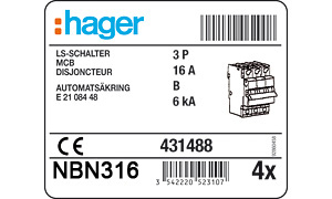 Hager Etikett